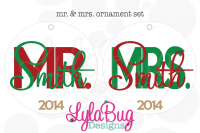 MR. & MRS. Ornament Set