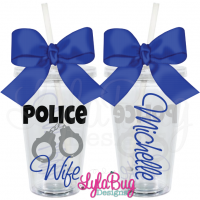 Police Wife Handcuffs Tumbler