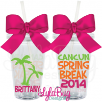 Spring Break Palm Tree Tumbler