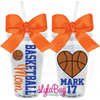 Basketball Mom Heart Tumbler