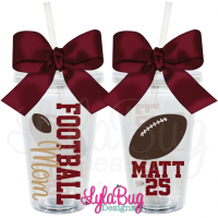 Football Mom Personalized Acrylic Tumbler