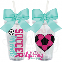 Soccer Heart Personalized Acrylic Tumbler
