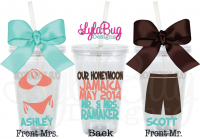 Our Honeymoon Personalized Acrylic Tumbler Set